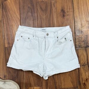 Pistola White High-Rise Denim Shorts